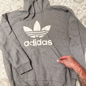 Adidas women’s Gray Hoodie Sweater